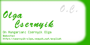 olga csernyik business card